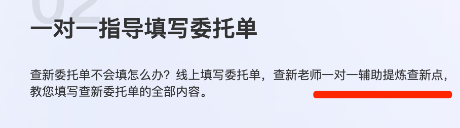 一对一指导填写产品查新委托单