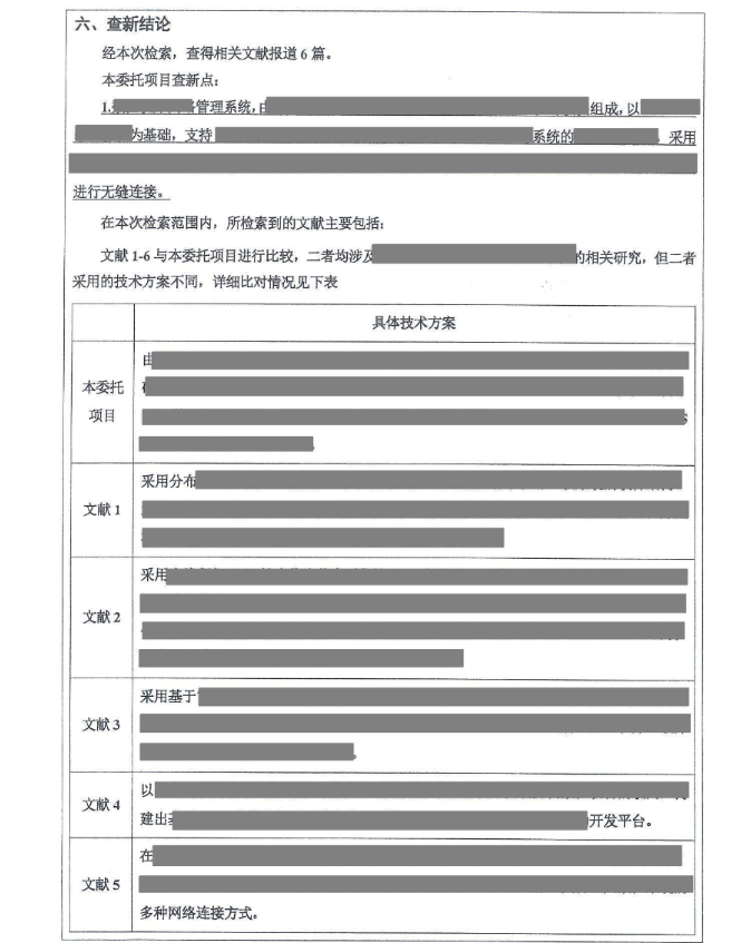 立项查新报告的查新结论